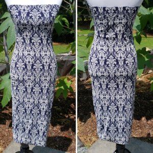 Last 1! SM DNA Couture Navy Blue Mesh Tube Dress
